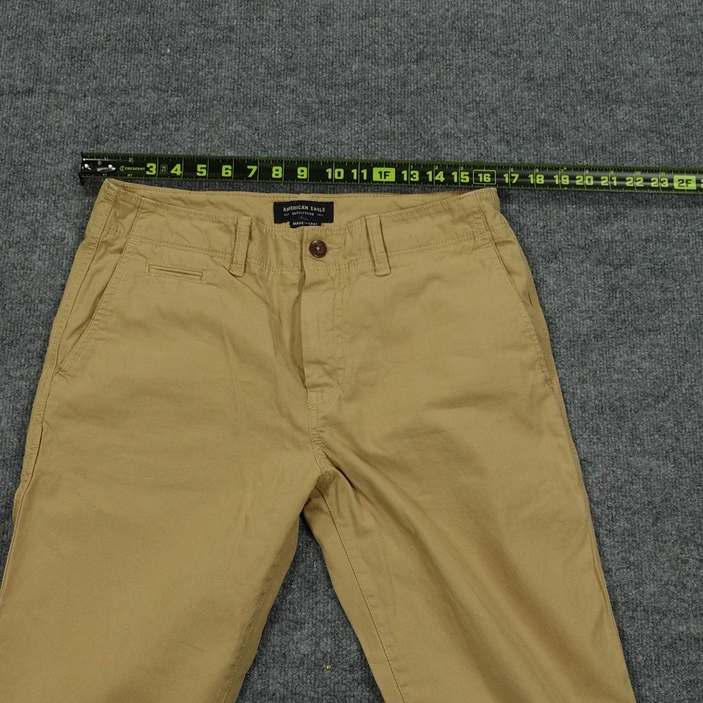 American Eagle Chinos Mens 30x30 Khaki Original Straight Leg Cotton Pants